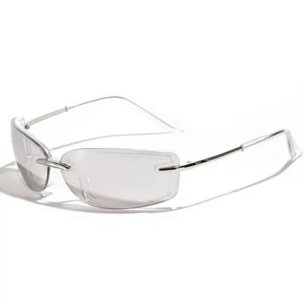Y2K Cat Eye Rimless Sunglasses
