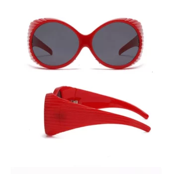 Trendy Oversized Y2K Circular Sunglasses for Women – UV400 Vintage Punk Style
