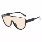 Trendy Half-Frame Oversized Sunglasses - Vintage Punk Style for Women and Men