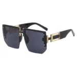 Trendsetting Rimless Square Sunglasses - Unisex, UV400 Protection, Fashion Eyewear