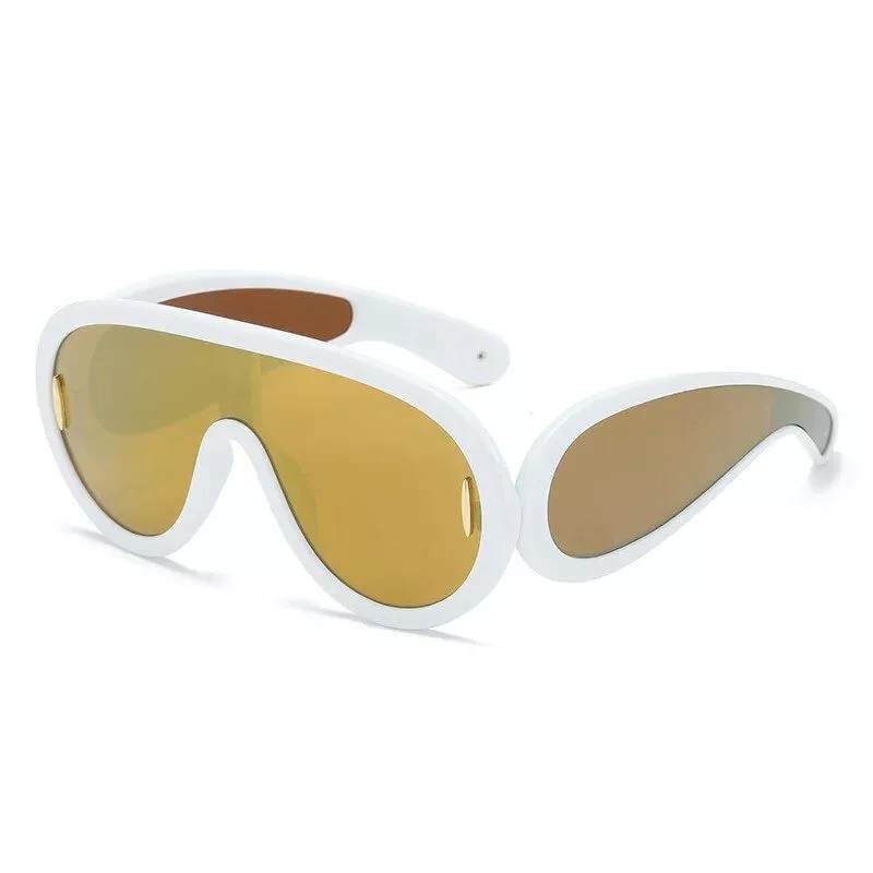 Trendy Oversized Pilot Sunglasses – Unisex Vintage Y2K Fashion Mirror Shades