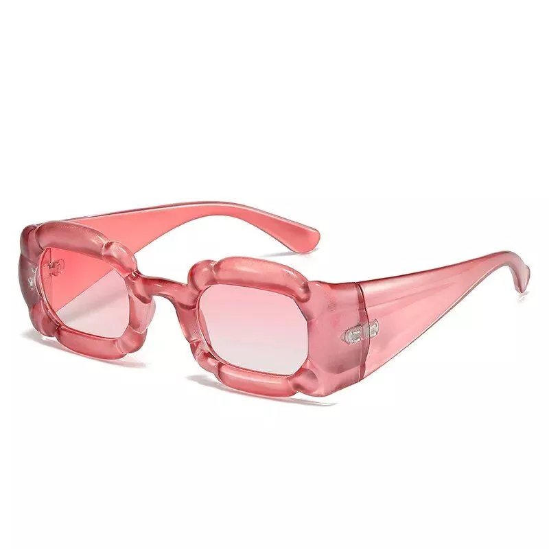 Retro Pink Square Sunglasses