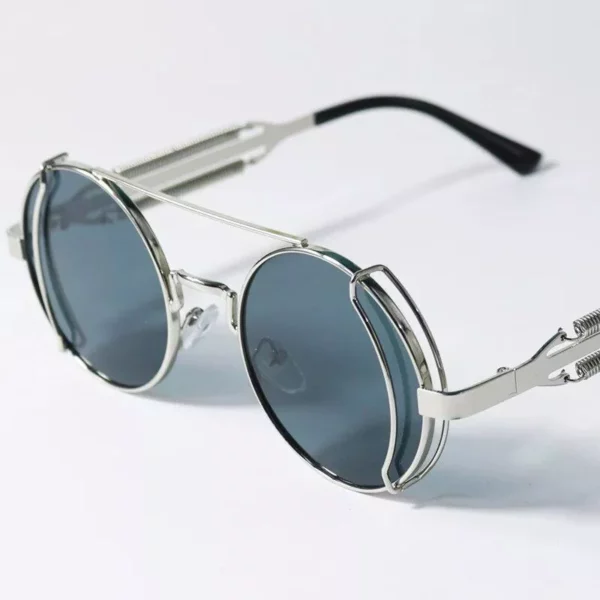 Chic Punk-Style Round Sunglasses - Image 3