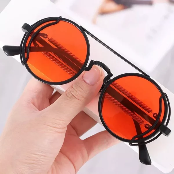 Chic Punk-Style Round Sunglasses - Image 4