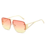 Trendy Oversized Pilot Sunglasses for Women - UV400 Gradient Lenses