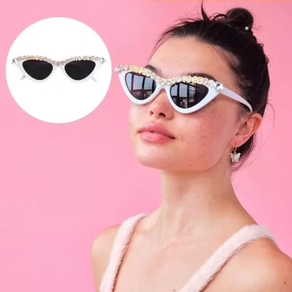 Chic “Bride To Be” Cat-Eye Party Sunglasses with Rhinestone Accents