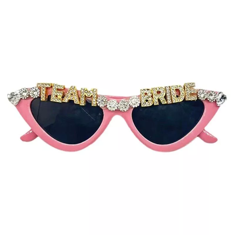 Chic “Bride To Be” Cat-Eye Party Sunglasses with Rhinestone Accents