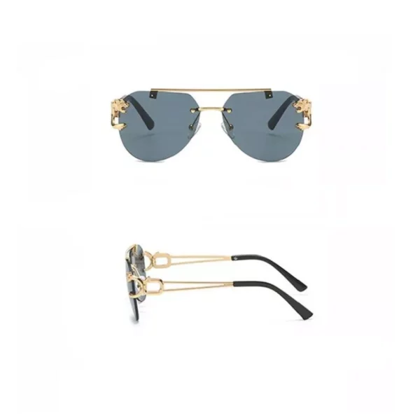 Vintage Aviator Gradient Sunglasses – Unisex, Rimless Design, UV400 Protection