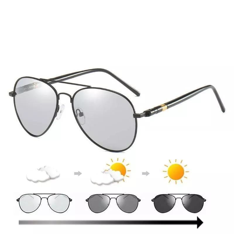 Versatile Photochromic Pilot Sunglasses