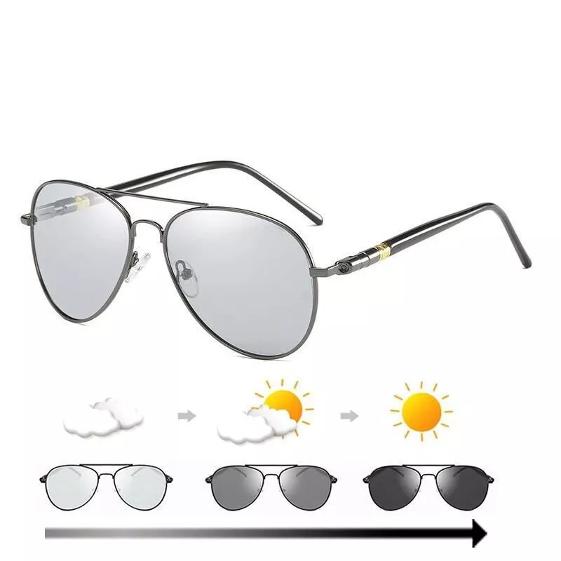 Versatile Photochromic Pilot Sunglasses