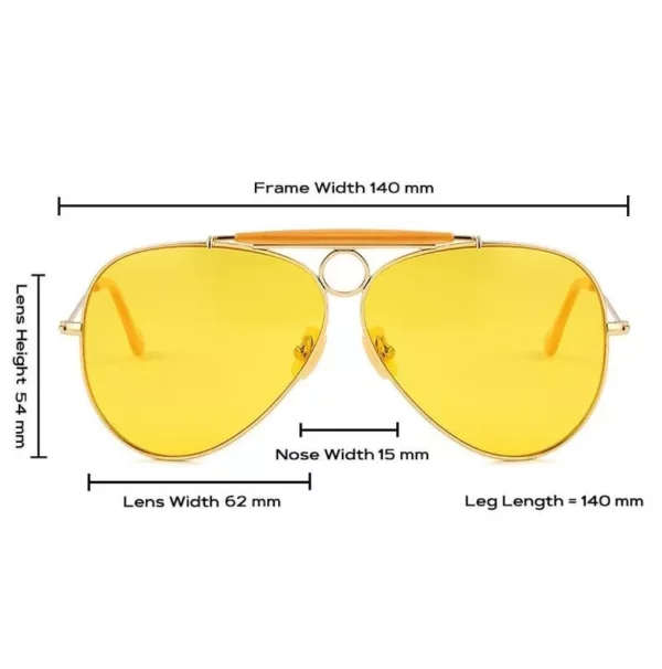 Vintage Aviation Circle Sunglasses with UV Protection