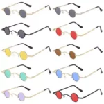 Trendy Round Metal Frame Sunglasses - UV Protection, Multiple Colors