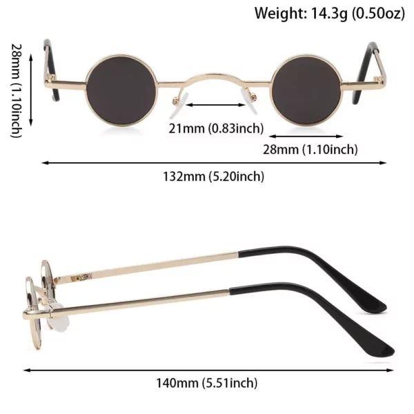 Trendy Round Metal Frame Sunglasses – UV Protection, Multiple Colors