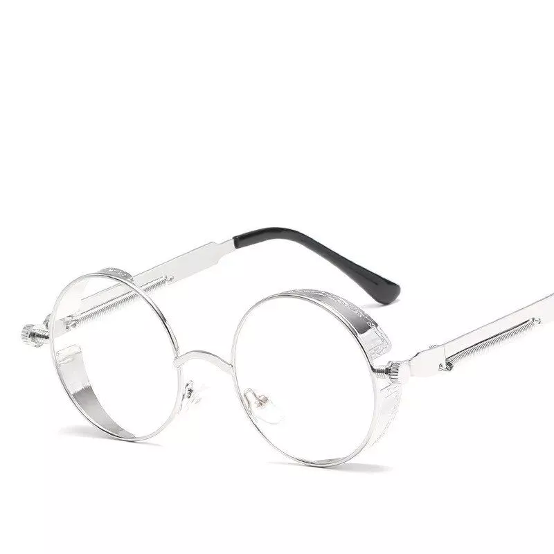 Retro Round Metal Sunglasses – Unisex Steampunk Fashion with UV400 Protection