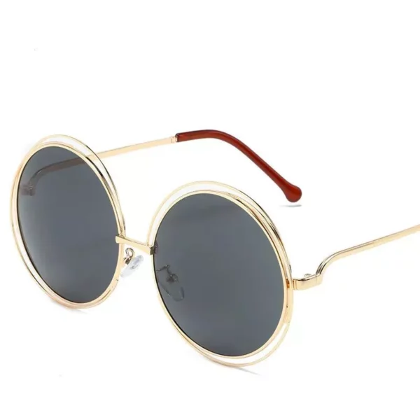 Stylish Vintage Oversized Round Sunglasses - UV400 Protection, Trendy Women's Eyewear - Image 5