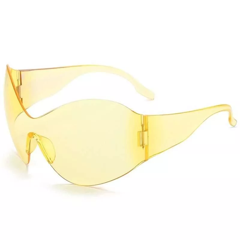 Trendy Y2K Oversized Rimless Sunglasses with UV400 Protection
