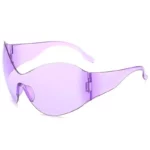 Trendy Y2K Oversized Rimless Sunglasses with UV400 Protection