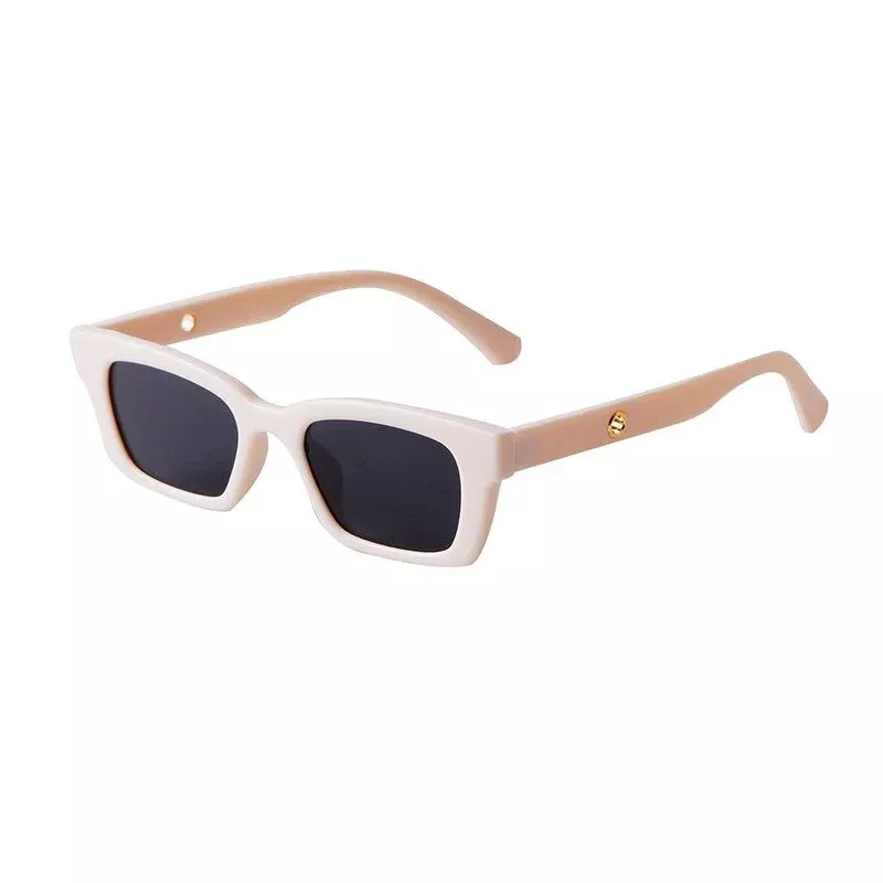 Vintage Rectangle Sunglasses: Retro Leopard Small Square Design for Women