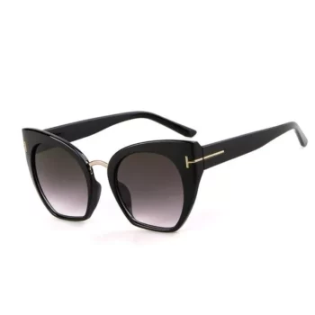 Half Frame Oversized Square Sunglasses – Rimless Gradient Lens UV400