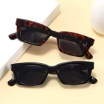 2023 Vintage Rectangle Sunglasses for Women - UV400 Anti-Reflective Lens