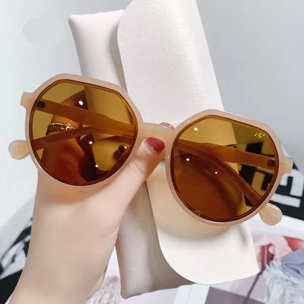 Retro Vintage Oval Gradient Sunglasses