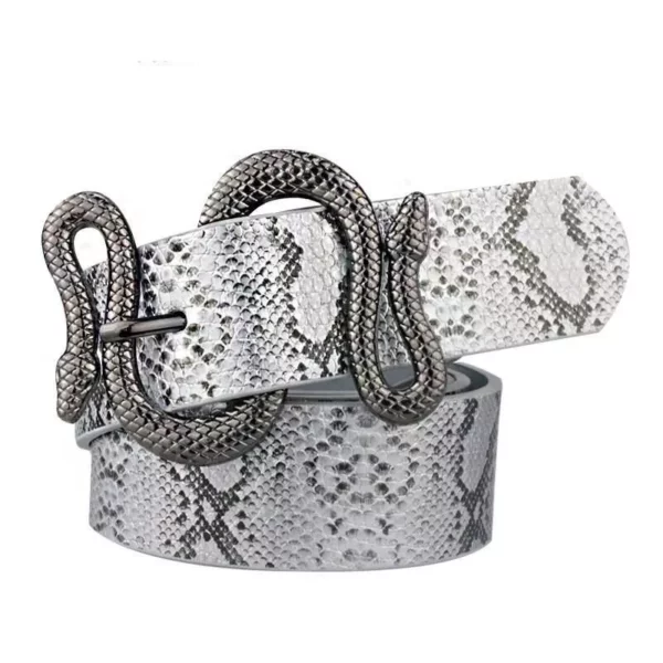 High-Quality Snake Shape Pin Buckle Leather Belt for Women - Image 5