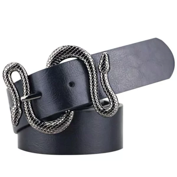 High-Quality Snake Shape Pin Buckle Leather Belt for Women - Image 8