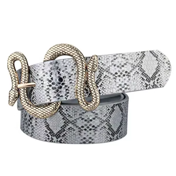 High-Quality Snake Shape Pin Buckle Leather Belt for Women - Image 6