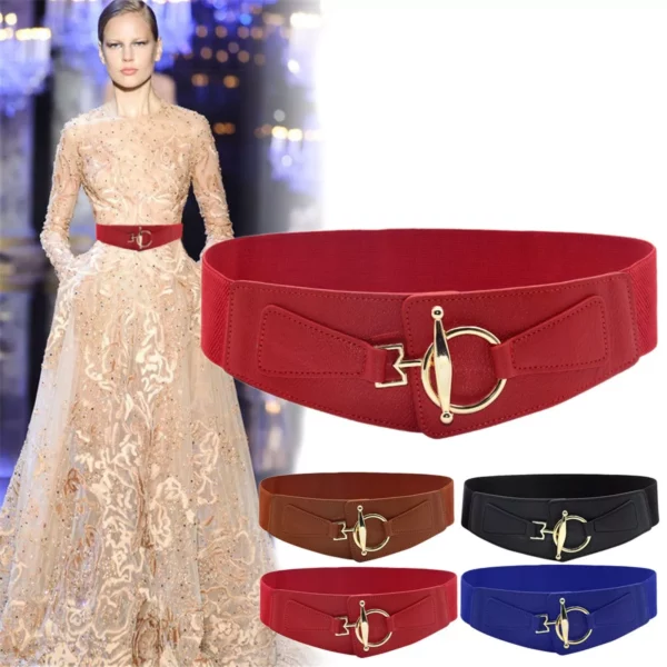 Luxury Elastic Wide Waist Belt for Women - Image 2