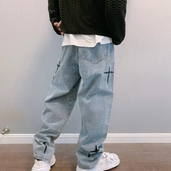 Wide Leg Cargo Jeans – Men’s Baggy Streetwear Denim