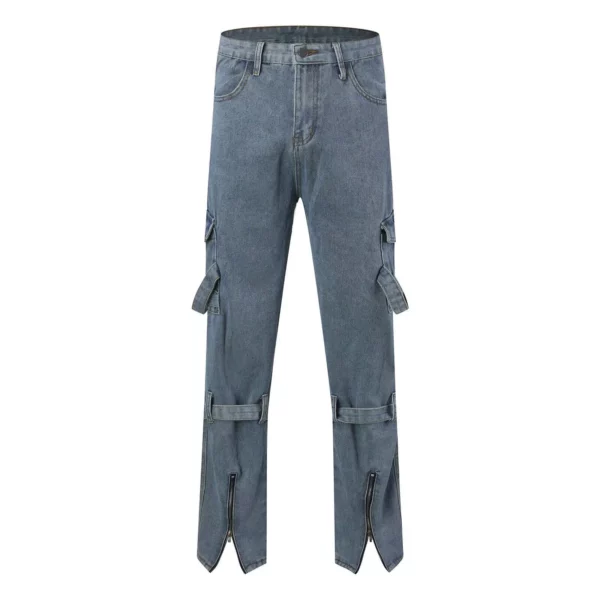 Men’s Baggy Y2K Streetwear Jeans – Hip Hop Denim Straight Leg Trousers
