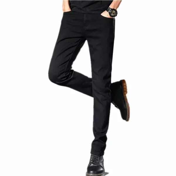 2023 Slim Fit Black Jeans for Men – Comfort Stretch Denim