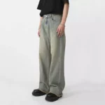 Spring 2023 Wide-Leg Denim Jeans - Vintage High Street Fashion Trousers