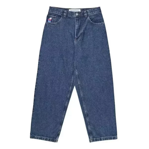 Men’s Y2K Wide-Leg Streetwear Jeans – Hip Hop Embroidered Denim