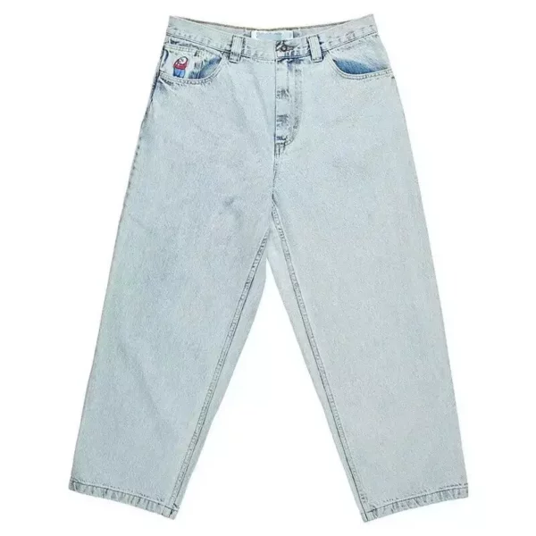 Men’s Y2K Wide-Leg Streetwear Jeans – Hip Hop Embroidered Denim