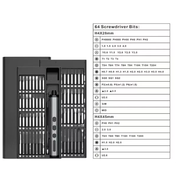 68-in-1 Precision Electric Screwdriver Set