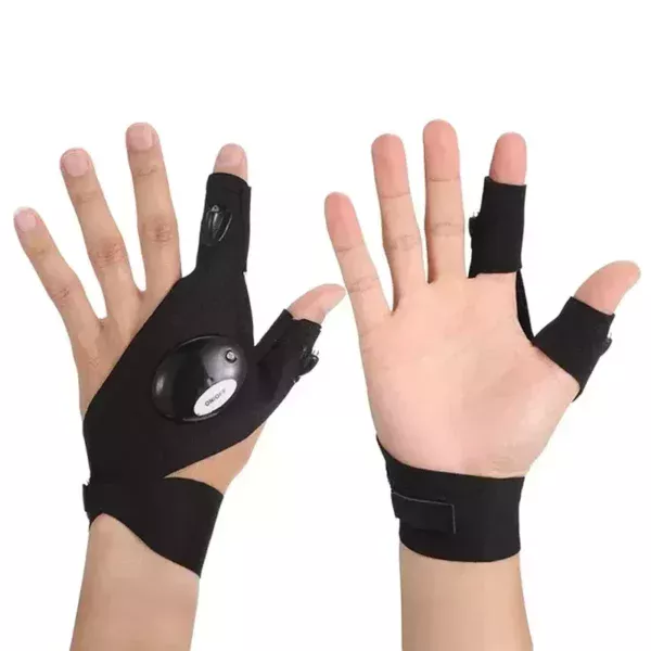 LED Light Fingerless Outdoor Gloves - Image 4