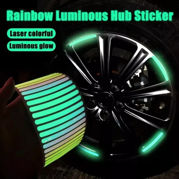 Reflective Wheel Rim Safety Stickers for Cars and Motorcycles