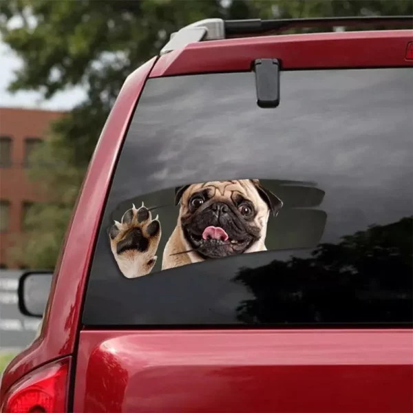 3D Effect Cracked Alien-Pet Car Decal - Image 5