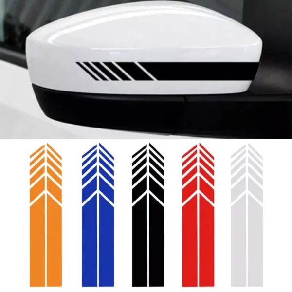 Car Racing Stripe Stickers Rearview Mirror Vinyl Decals - Image 3