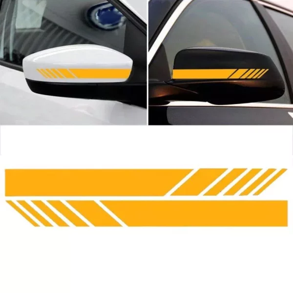 Car Racing Stripe Stickers Rearview Mirror Vinyl Decals - Image 5