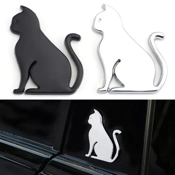 3D Metal Cat Car Sticker - Image 2