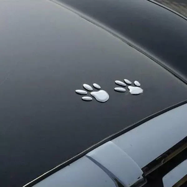 3D Paw Print Car Stickers – Adhesive Animal Footprint Decals