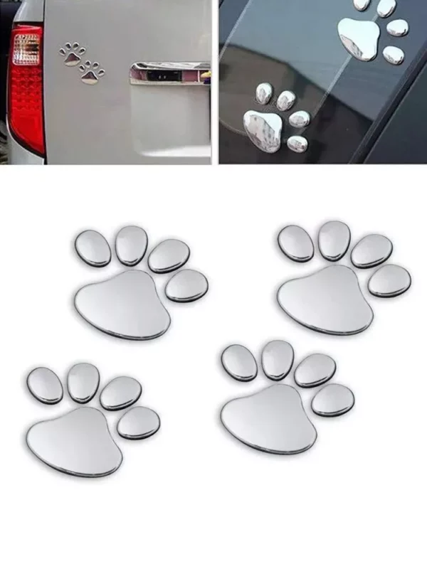 3D Paw Print Car Stickers – Adhesive Animal Footprint Decals