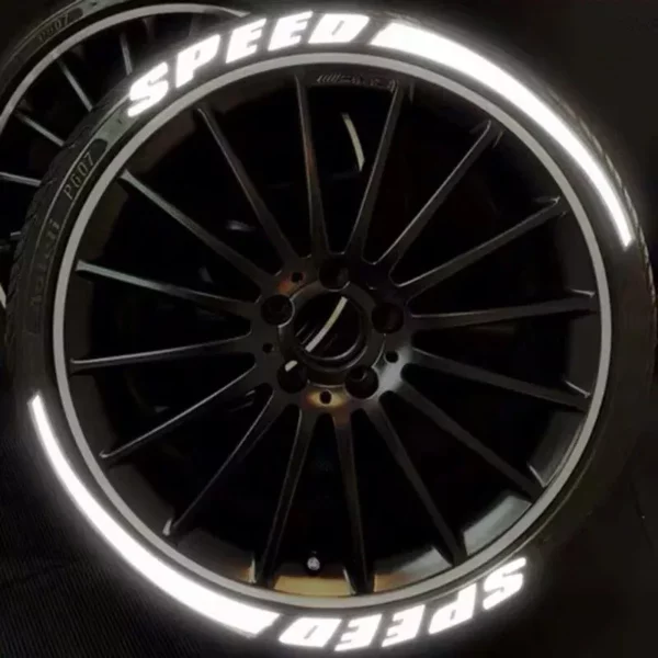 Reflective 3D Tire Lettering Decals - Image 3