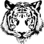 Majestic Tiger Head Vinyl Car Decal