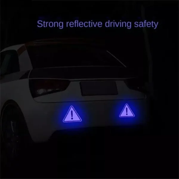 High-Visibility Reflective Safety Triangle Decal for Vehicles - Image 4