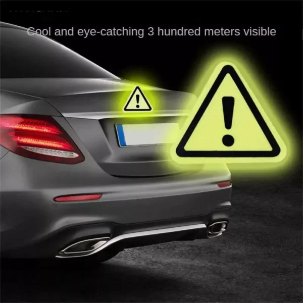 High-Visibility Reflective Safety Triangle Decal for Vehicles - Image 3