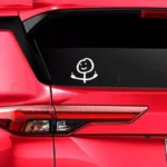 Reflective Cartoon Middle Finger Car Sticker - Personality Vinyl Decal