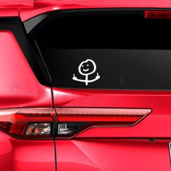 Reflective Cartoon Middle Finger Car Sticker – Personality Vinyl Decal